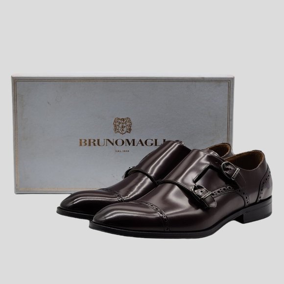 Bruno Magli Alfeo Double Monk Strap Bordeaux - Picture 1 of 7